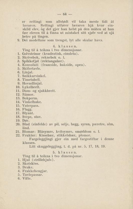 Skann 68 av Normalplanen 1922 · nynorsk landsplan