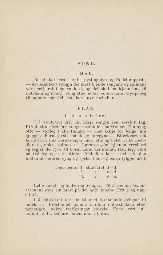 Skann 71 av Normalplanen 1922 · nynorsk landsplan