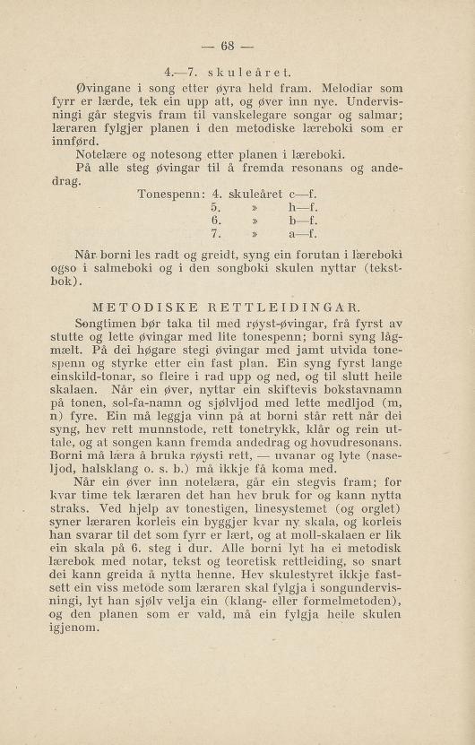 Skann 72 av Normalplanen 1922 · nynorsk landsplan