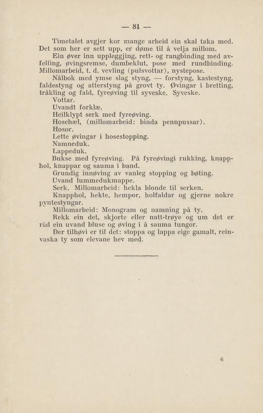 Skann 85 av Normalplanen 1922 · nynorsk landsplan