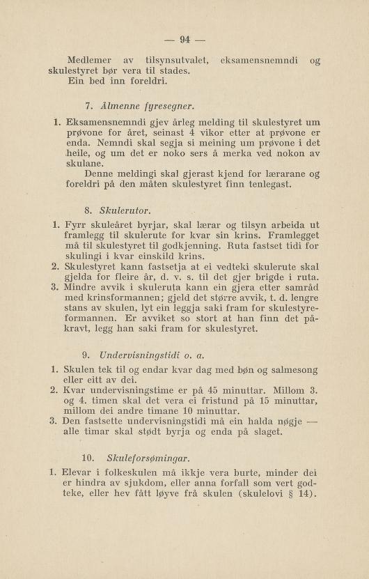 Skann 98 av Normalplanen 1922 · nynorsk landsplan