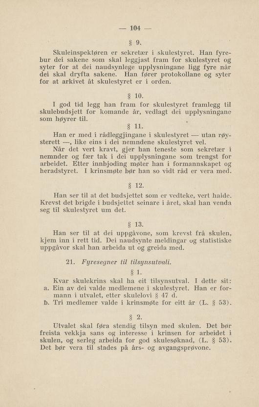 Skann 108 av Normalplanen 1922 · nynorsk landsplan