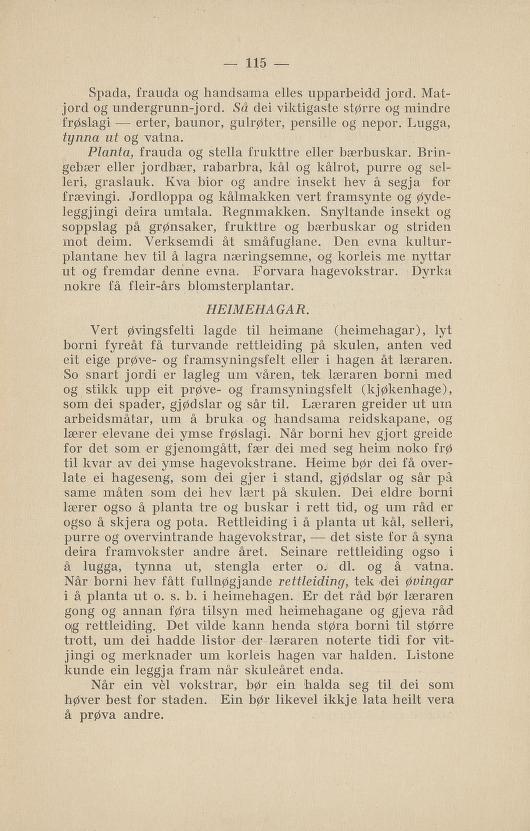 Skann 119 av Normalplanen 1922 · nynorsk landsplan