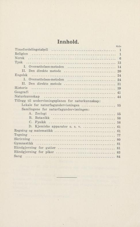 Skann 5 av Undervisningsplan for middelskolen 1925