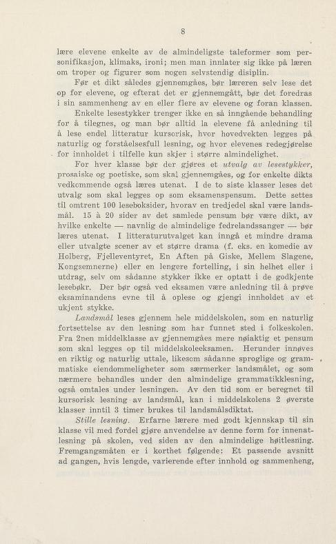 Skann 14 av Undervisningsplan for middelskolen 1925
