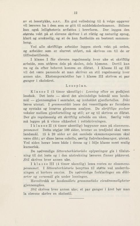 Skann 18 av Undervisningsplan for middelskolen 1925