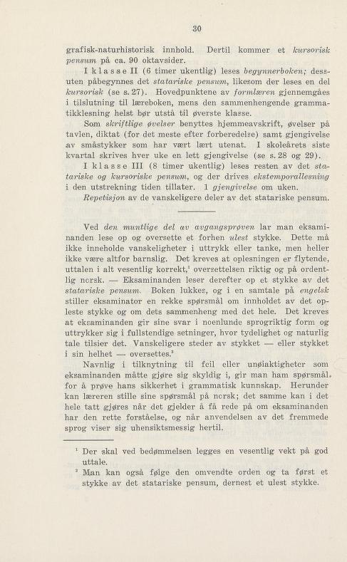 Skann 36 av Undervisningsplan for middelskolen 1925