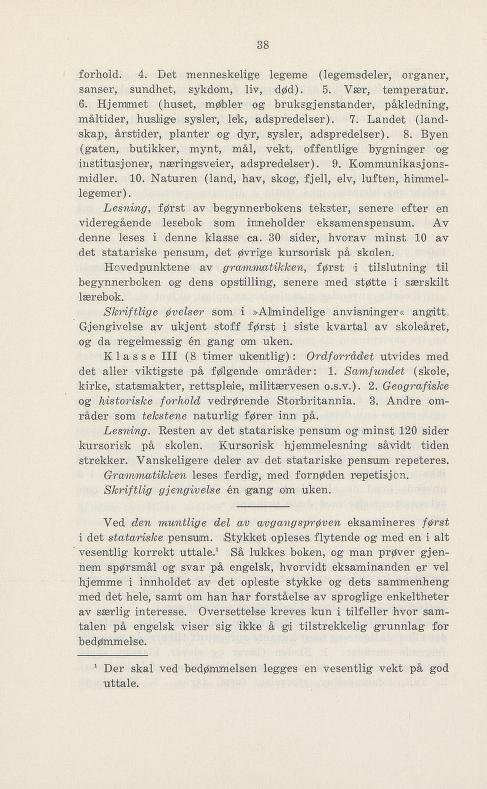Skann 44 av Undervisningsplan for middelskolen 1925