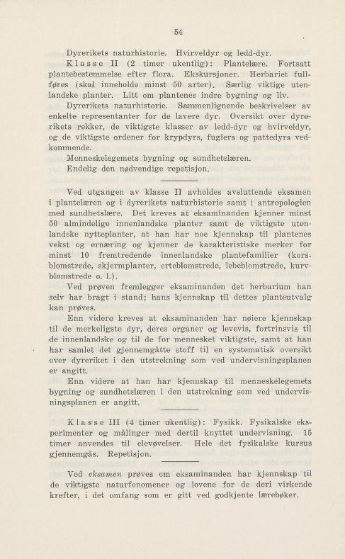 Skann 60 av Undervisningsplan for middelskolen 1925