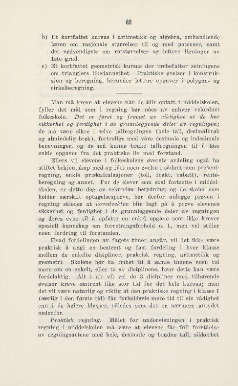 Skann 68 av Undervisningsplan for middelskolen 1925