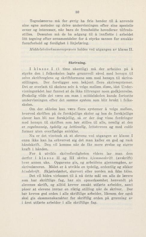 Skann 86 av Undervisningsplan for middelskolen 1925