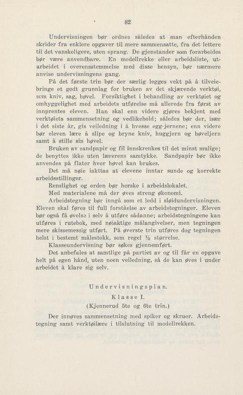 Skann 88 av Undervisningsplan for middelskolen 1925