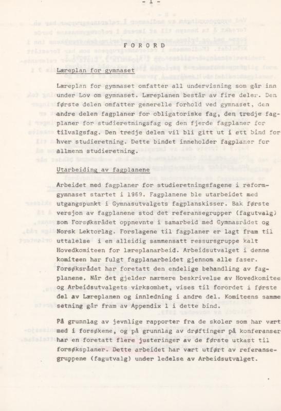 Skann 5 av Læreplan for gymnaset 1974 · del 3A allmenn studieretning