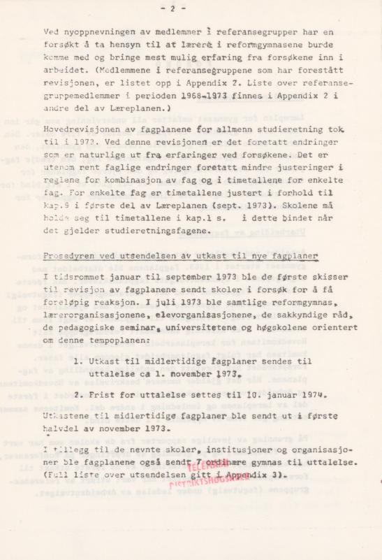 Skann 6 av Læreplan for gymnaset 1974 · del 3A allmenn studieretning