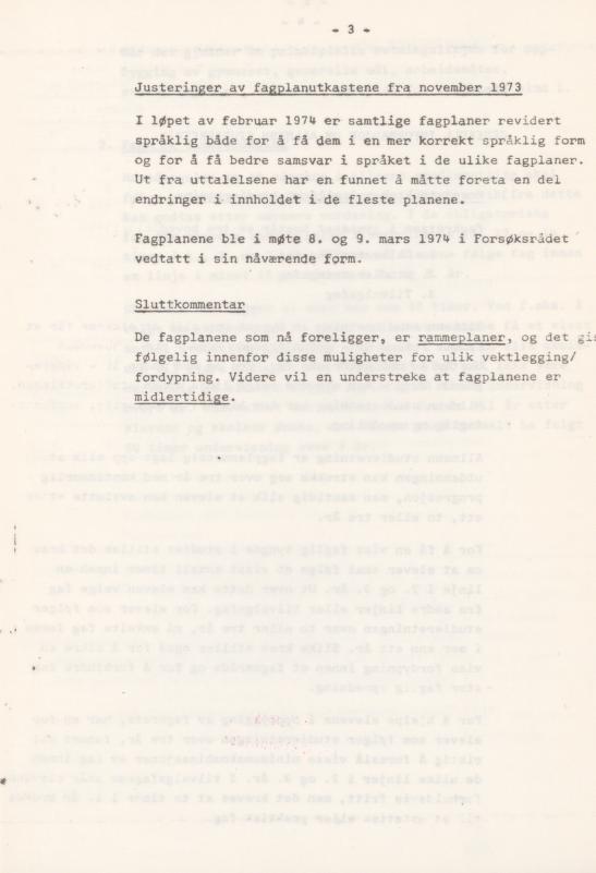 Skann 7 av Læreplan for gymnaset 1974 · del 3A allmenn studieretning