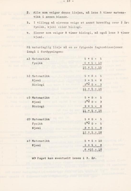 Skann 14 av Læreplan for gymnaset 1974 · del 3A allmenn studieretning