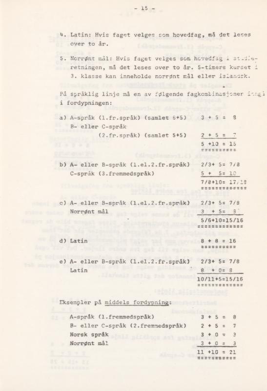 Skann 19 av Læreplan for gymnaset 1974 · del 3A allmenn studieretning