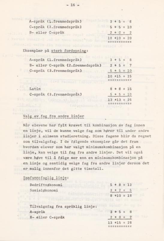 Skann 20 av Læreplan for gymnaset 1974 · del 3A allmenn studieretning