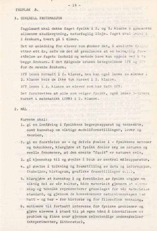 Skann 23 av Læreplan for gymnaset 1974 · del 3A allmenn studieretning