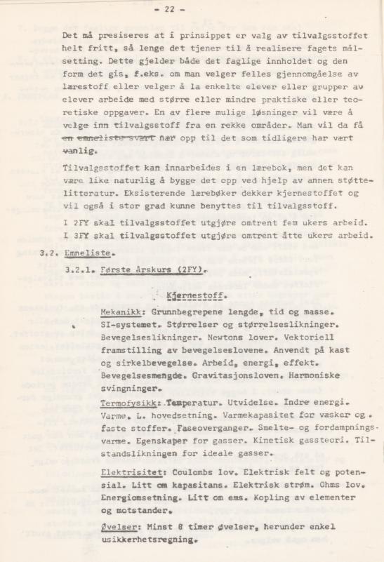 Skann 26 av Læreplan for gymnaset 1974 · del 3A allmenn studieretning