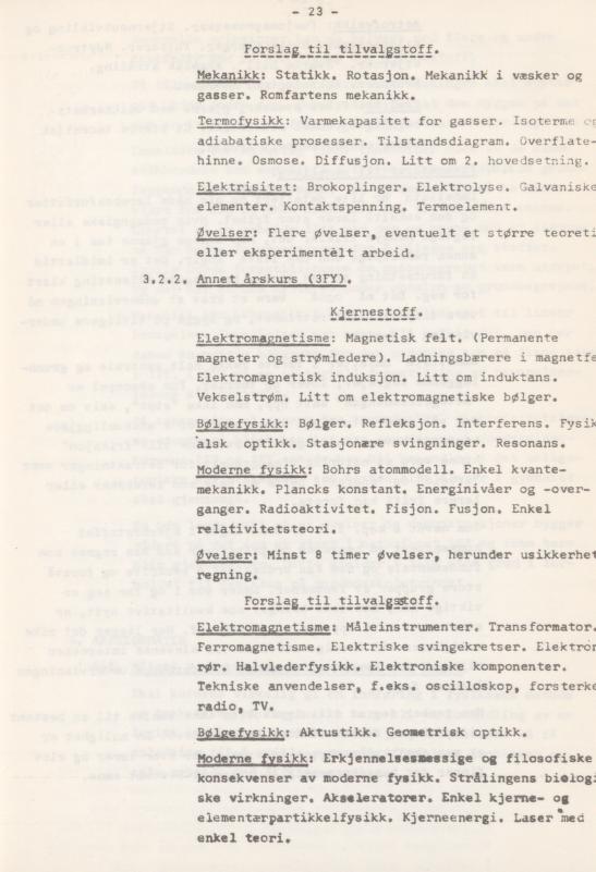 Skann 27 av Læreplan for gymnaset 1974 · del 3A allmenn studieretning