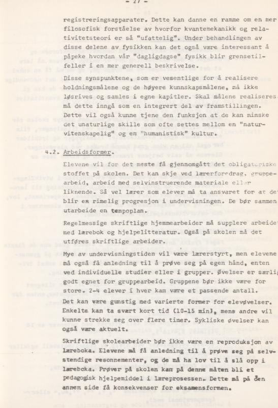 Skann 31 av Læreplan for gymnaset 1974 · del 3A allmenn studieretning
