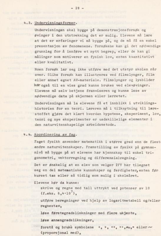 Skann 32 av Læreplan for gymnaset 1974 · del 3A allmenn studieretning