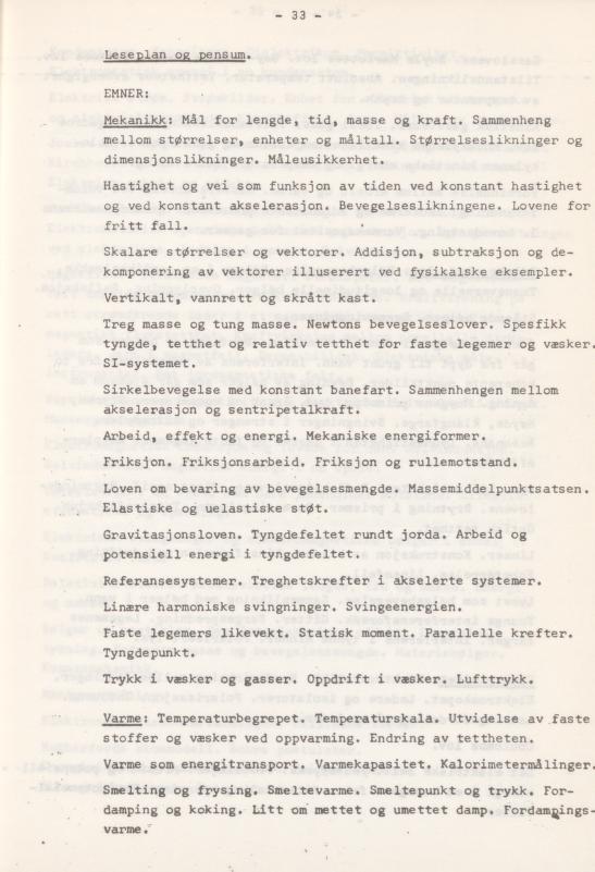 Skann 37 av Læreplan for gymnaset 1974 · del 3A allmenn studieretning