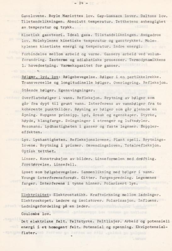 Skann 38 av Læreplan for gymnaset 1974 · del 3A allmenn studieretning