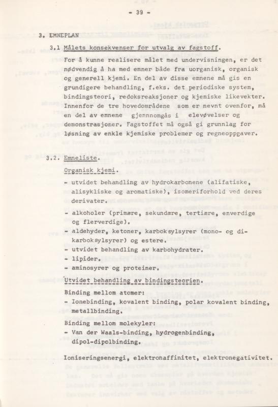 Skann 43 av Læreplan for gymnaset 1974 · del 3A allmenn studieretning
