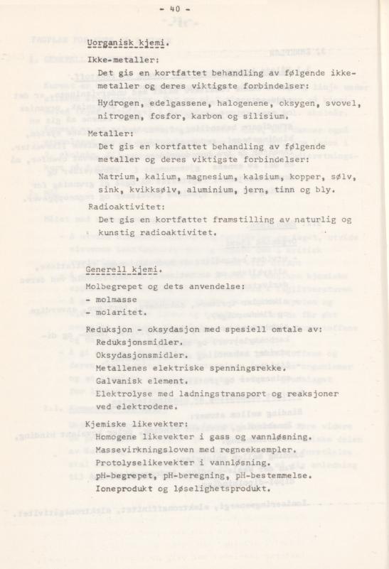 Skann 44 av Læreplan for gymnaset 1974 · del 3A allmenn studieretning