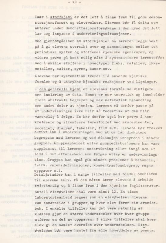 Skann 47 av Læreplan for gymnaset 1974 · del 3A allmenn studieretning