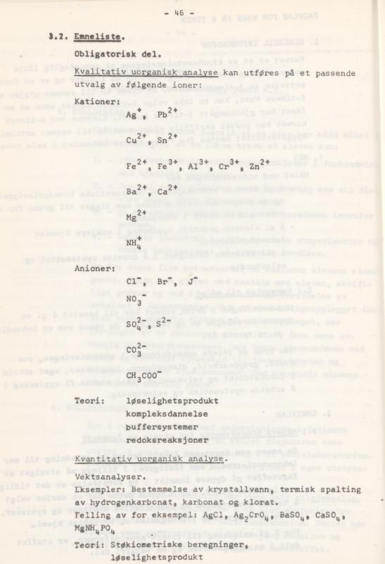 Skann 50 av Læreplan for gymnaset 1974 · del 3A allmenn studieretning