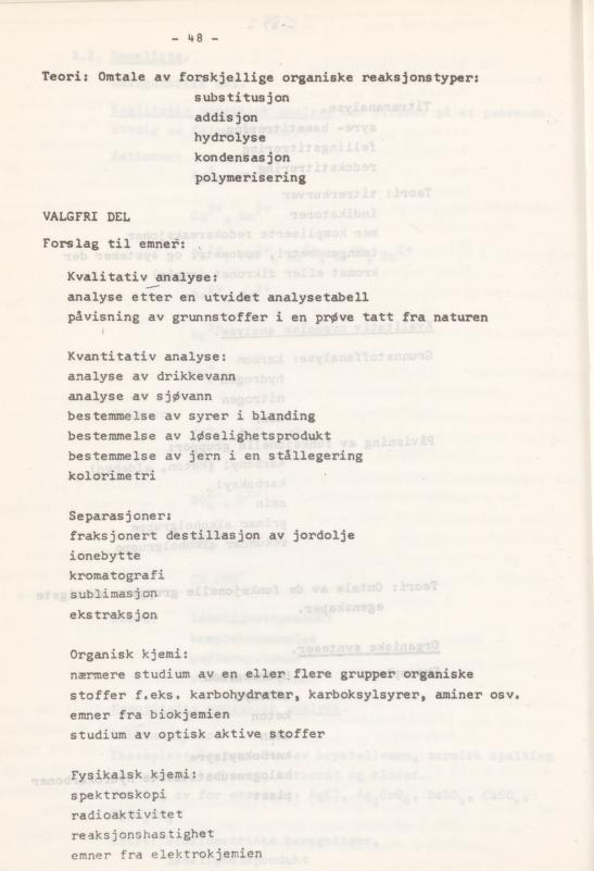 Skann 52 av Læreplan for gymnaset 1974 · del 3A allmenn studieretning