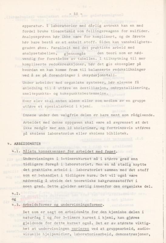 Skann 54 av Læreplan for gymnaset 1974 · del 3A allmenn studieretning