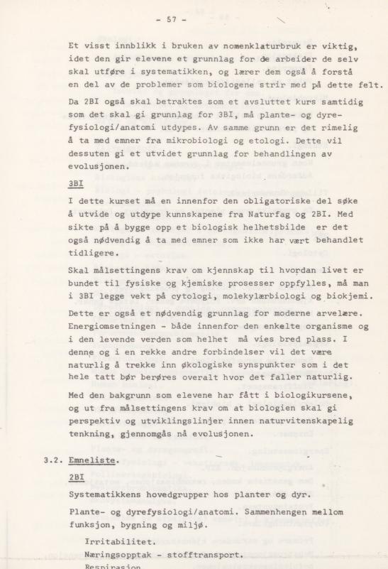 Skann 61 av Læreplan for gymnaset 1974 · del 3A allmenn studieretning