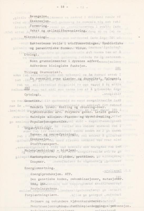 Skann 62 av Læreplan for gymnaset 1974 · del 3A allmenn studieretning