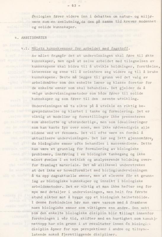Skann 67 av Læreplan for gymnaset 1974 · del 3A allmenn studieretning
