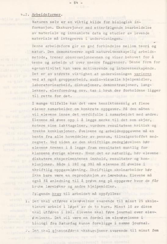 Skann 68 av Læreplan for gymnaset 1974 · del 3A allmenn studieretning