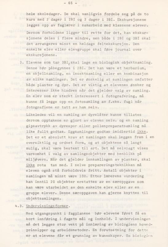 Skann 69 av Læreplan for gymnaset 1974 · del 3A allmenn studieretning
