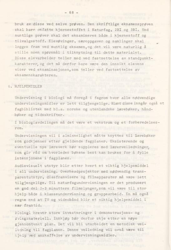 Skann 72 av Læreplan for gymnaset 1974 · del 3A allmenn studieretning