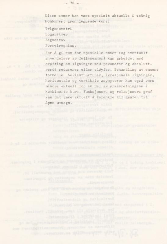 Skann 80 av Læreplan for gymnaset 1974 · del 3A allmenn studieretning