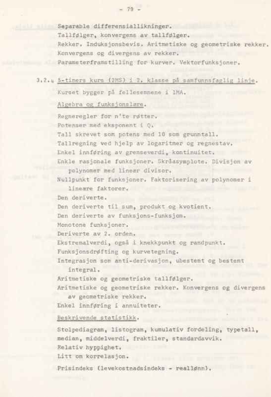 Skann 83 av Læreplan for gymnaset 1974 · del 3A allmenn studieretning