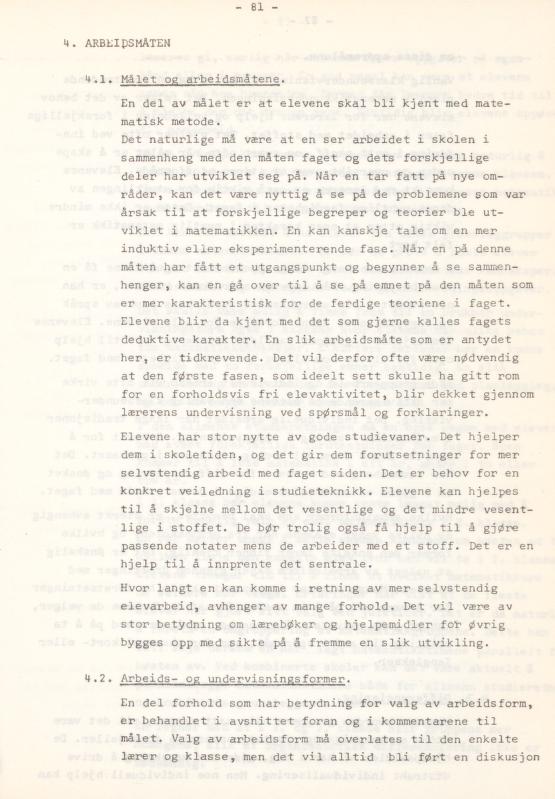 Skann 85 av Læreplan for gymnaset 1974 · del 3A allmenn studieretning