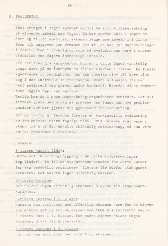 Skann 88 av Læreplan for gymnaset 1974 · del 3A allmenn studieretning