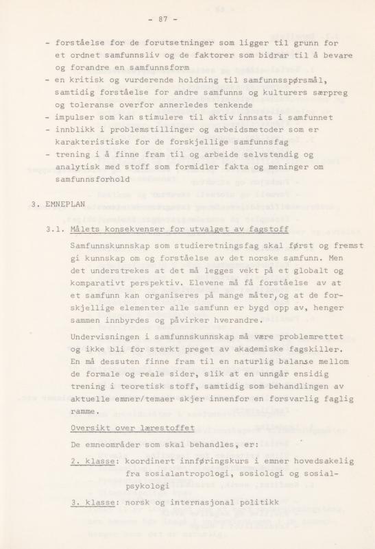Skann 91 av Læreplan for gymnaset 1974 · del 3A allmenn studieretning