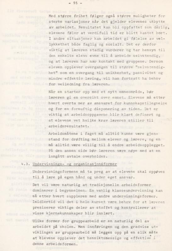 Skann 99 av Læreplan for gymnaset 1974 · del 3A allmenn studieretning