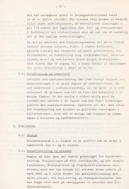 Skann 101 av Læreplan for gymnaset 1974 · del 3A allmenn studieretning