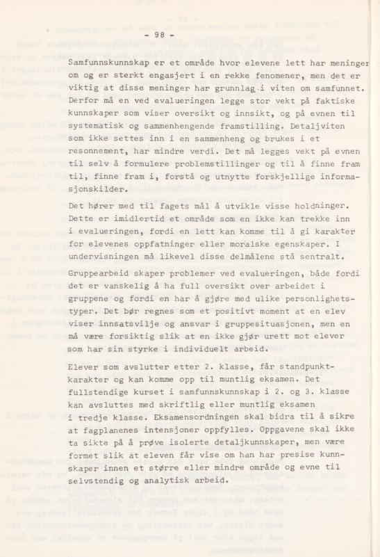 Skann 102 av Læreplan for gymnaset 1974 · del 3A allmenn studieretning