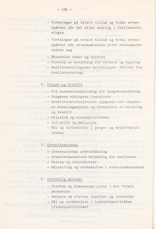 Skann 110 av Læreplan for gymnaset 1974 · del 3A allmenn studieretning